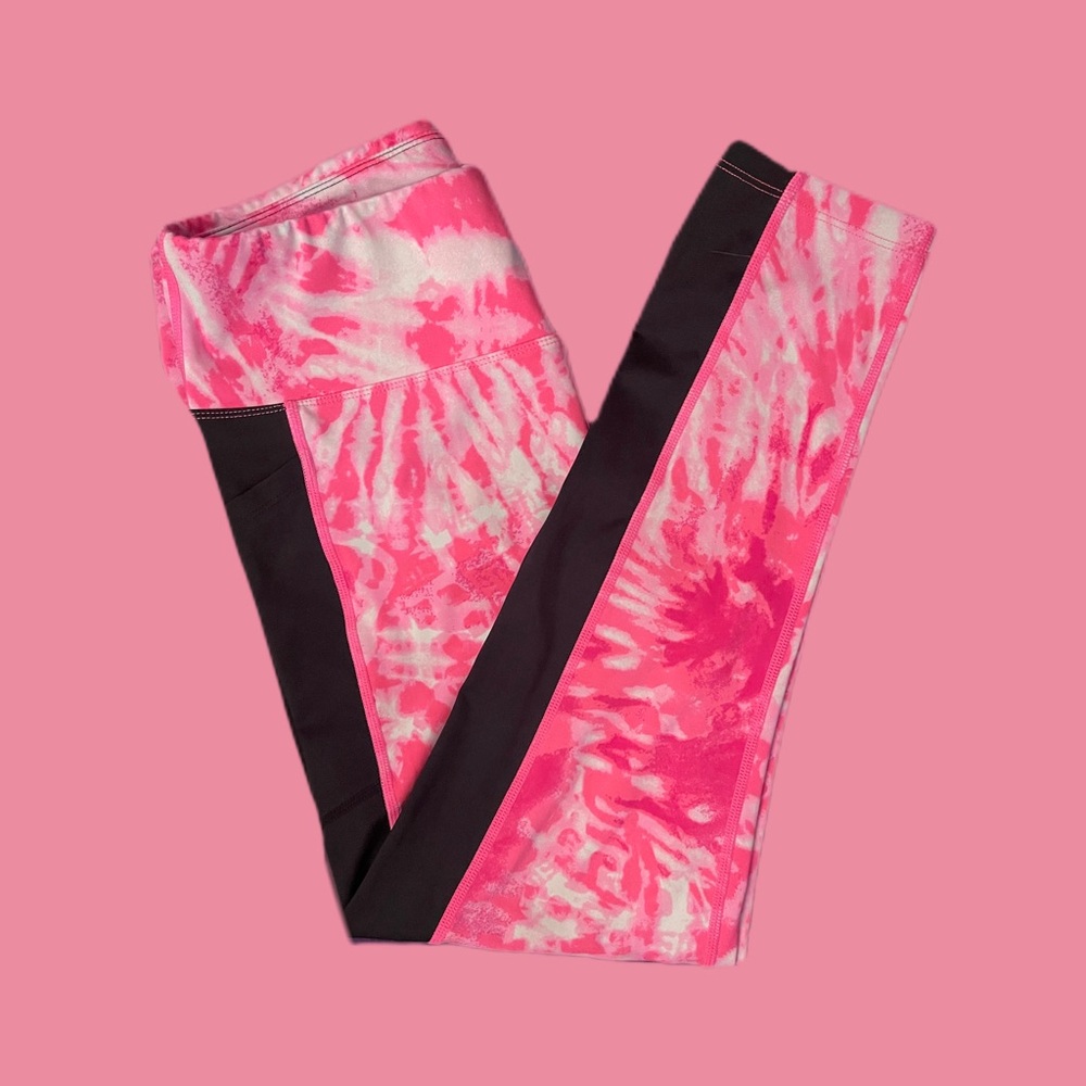 LuLaRoe Rise Brave Athletic Leggings with Pockets Tie Dyed Large EUC